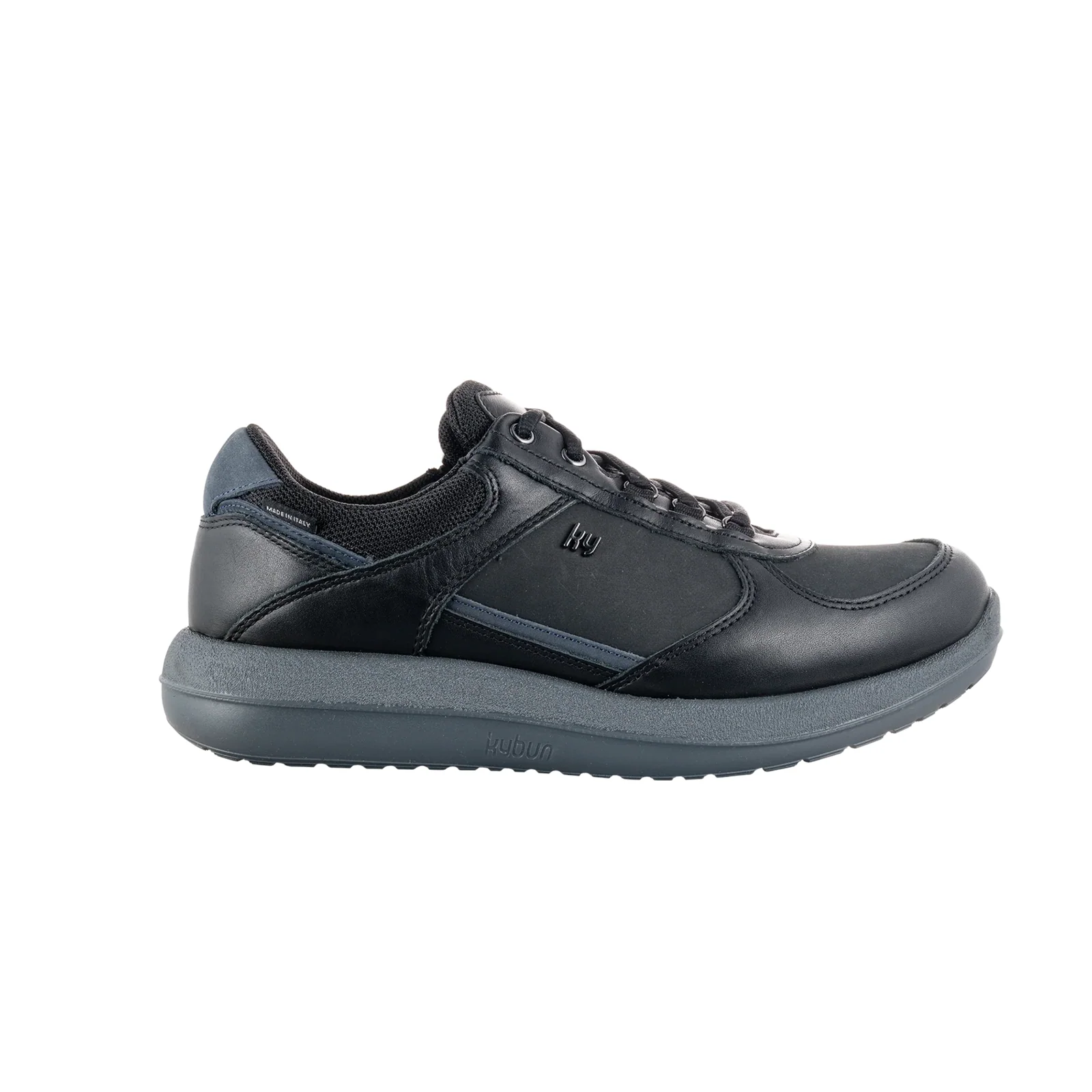 Kybun Rolle Black ergonomische werkschoen met rits en medium demping voor kappers