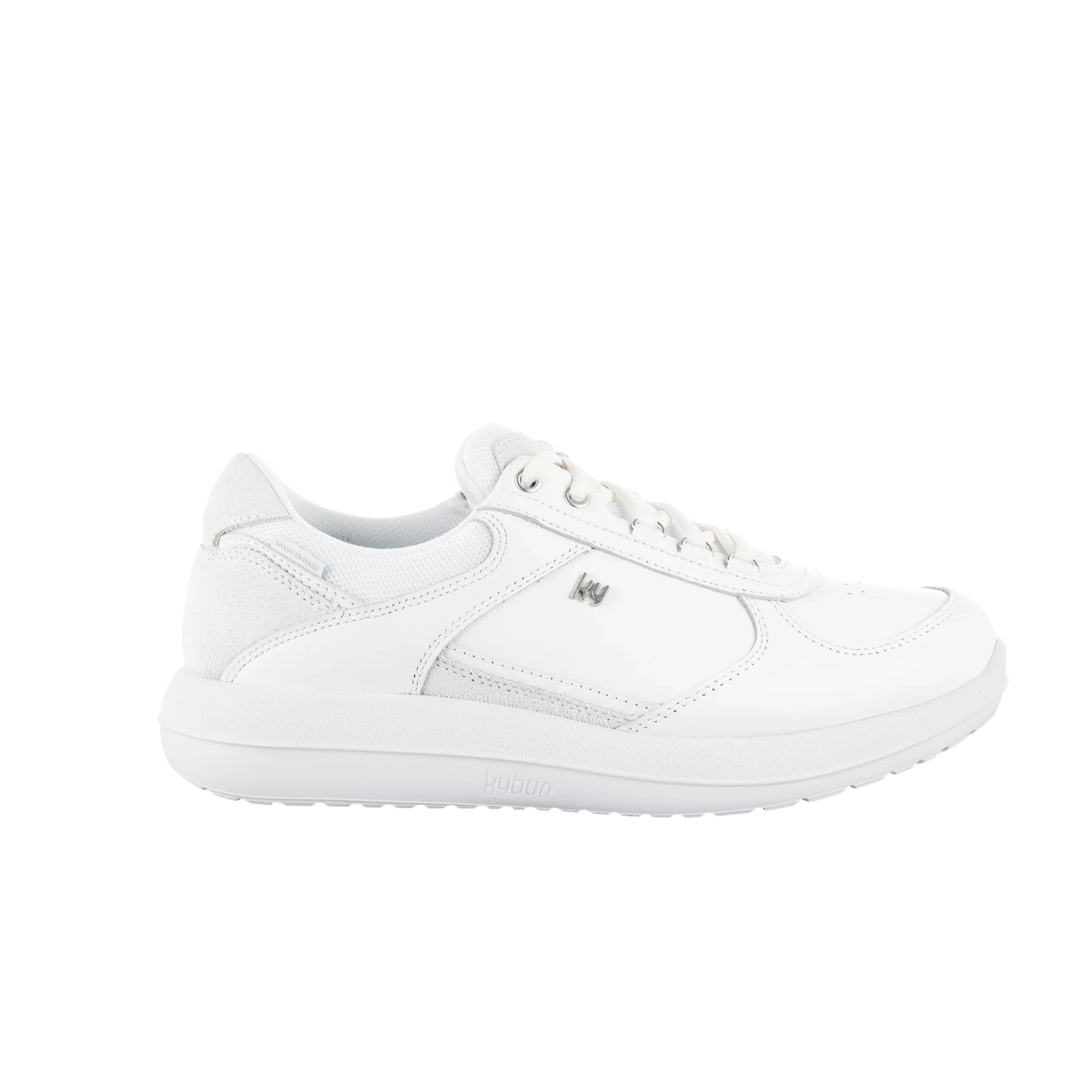 Kybun Rolle White ergonomische werkschoen met rits en medium demping voor kappers